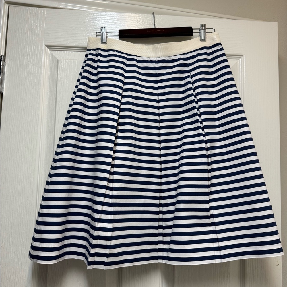 Classic Navy and White Striped Skirt